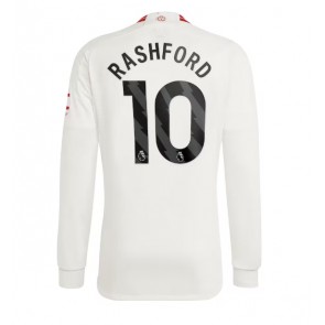 Lacne Muži Futbalové dres Manchester United Marcus Rashford #10 2023-24 Dlhy Rukáv - Tretina